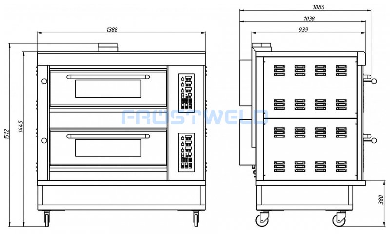 Печь хлебопекарная Grill Master ШЖГ/2 с пароувлажнением — фото 2