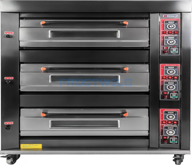 Печь хлебопекарная Miratek BK-39G + каменный под (3 яруса) + пароувлажнение — фото 3