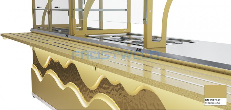 Прилавок кассовый универсальный Luxstahl КК-1200 Premium Gold River (Золотая Река) — фото 11
