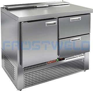 Стол для салатов HICOLD SLE2-12SN (1/6) О с крышкой и задней стенкой — фото 1