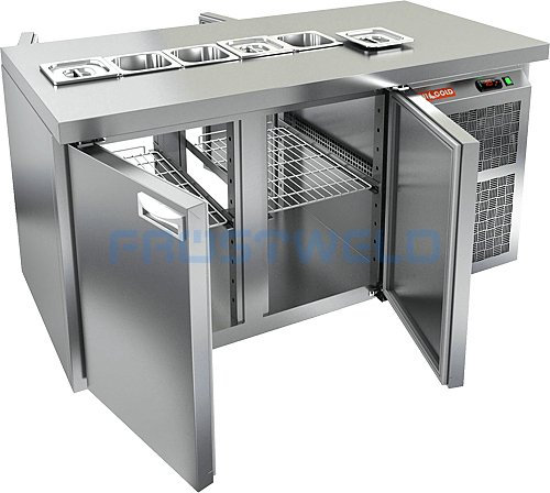 Стол для салатов сквозной HICOLD SL2T-11/SN (1/6) без крышки — фото 1