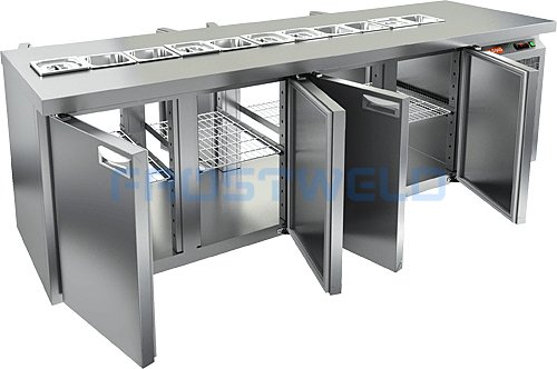 Стол для салатов сквозной HICOLD SL2T-1111/SN (1/6) без крышки — фото 1