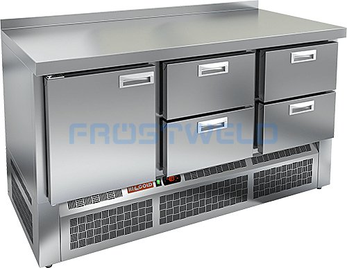 Стол холодильный HICOLD GNE 122/TN с бортом — фото 1