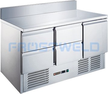 Стол холодильный Tatra TRTGNL1D4 TN SB (нижний агрегат) с бортом — фото 1