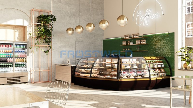 Витрина кондитерская Chilz VETE OFT 130 белый, вяз тосини — фото 2