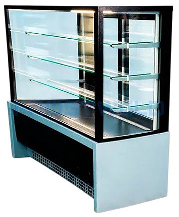 Витрина кондитерская CLSY LUXE Showcase 1,3 1370х650х1300 мм техно (черно-серый) — фото 1