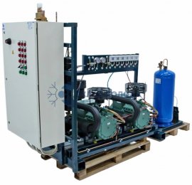 ЦХМ среднетемпературный на базе компрессора Bitzer 2x2CC-4.2Y (2x2CES-4Y) б/у