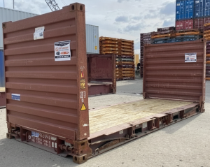 Морской контейнер FLAT RACK 20 футов  б/у