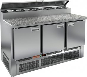 Стол для пиццы HICOLD PZE2-111/GN (1/6H) КАМЕНЬ