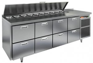 Стол для салатов HICOLD SL1-2222GN (1/3) с крышкой