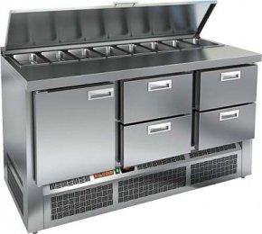 Стол для салатов HICOLD SLE1-122GN (1/3) с крышкой