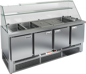 Стол для салатов HICOLD SLE3-1111GN (5х1/1+3х1/6) высокое стекло .