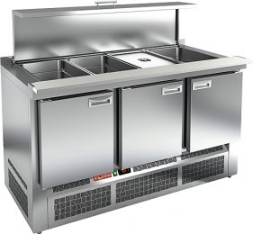 Стол для салатов HICOLD SLE3-111GN (1/1) полипропилен с крышкой .