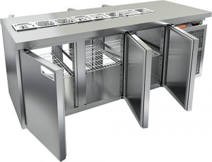 Стол для салатов сквозной HICOLD SL2T-111/SN (1/6) без крышки