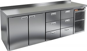 Стол холодильный HICOLD GN 1133 BR2 TN с бортом