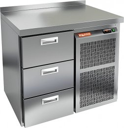 Стол холодильный HICOLD GN 3 BR2 TN с бортом