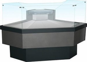 Витрина холодильная ENTECO MASTER НЕМИГА CUBE LUX УВ ВСн (выносной агрегат) угловая внутренняя