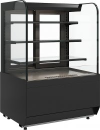 Витрина кондитерская Carboma Radius KR70 VM 1,3-2 Standard открытая (Techno 9005)