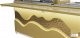 Прилавок кассовый универсальный Luxstahl КК-1200 Premium Gold River (Золотая Река) — фото 9